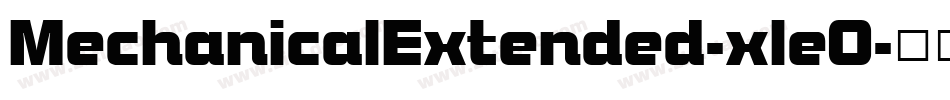 MechanicalExtended-xle0字体转换