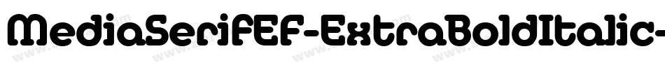 MediaSerifEF-ExtraBoldItalic字体转换