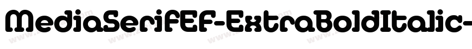 MediaSerifEF-ExtraBoldItalic字体转换
