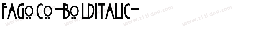 FagoCo-BoldItalic字体转换 FagoCo-BoldItalic字体转换