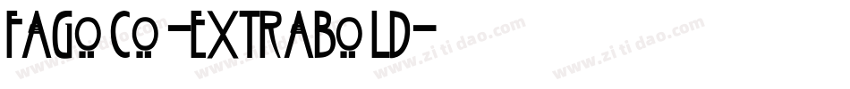 FagoCo-ExtraBold字体转换