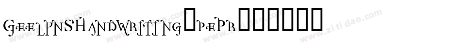 GeelynSHandwriting-pePr字体转换