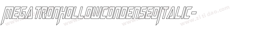 MegatronHollowCondensedItalic-lEm0字体转换