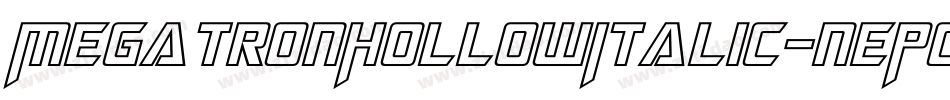 MegatronHollowItalic-nEP0字体转换