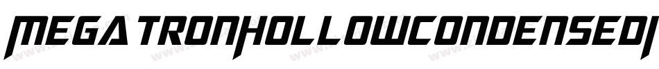 MegatronHollowCondensedItalic-lEm0字体转换