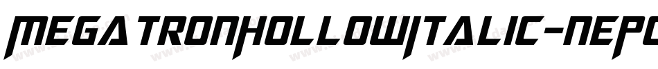 MegatronHollowItalic-nEP0字体转换