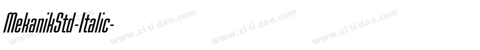 MekanikStd-Italic字体转换