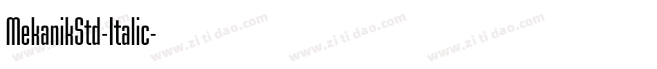 MekanikStd-Italic字体转换
