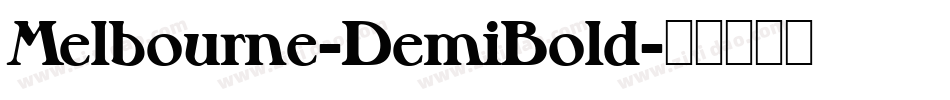 Melbourne-DemiBold字体转换