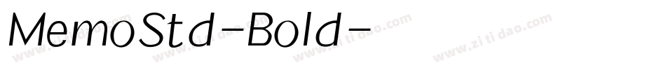 MemoStd-Bold字体转换