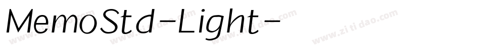 MemoStd-Light字体转换