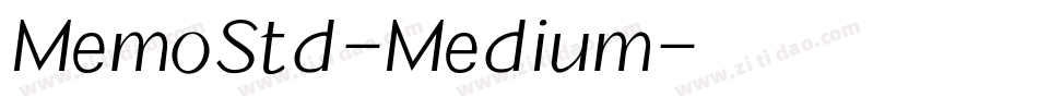 MemoStd-Medium字体转换