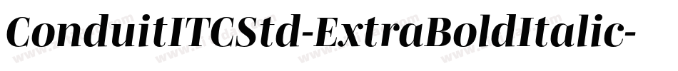 ConduitITCStd-ExtraBoldItalic字体转换