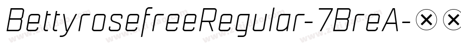 BettyrosefreeRegular-7BreA字体转换