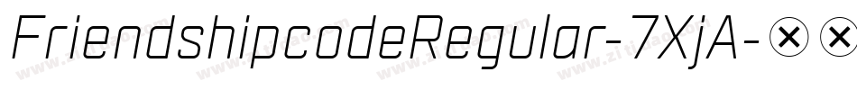 FriendshipcodeRegular-7XjA字体转换