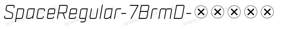 SpaceRegular-7BrmD字体转换