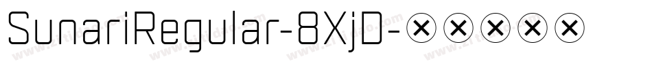 SunariRegular-8XjD字体转换
