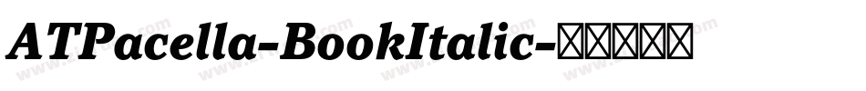 ATPacella-BookItalic字体转换