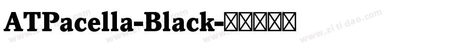 ATPacella-Black字体转换