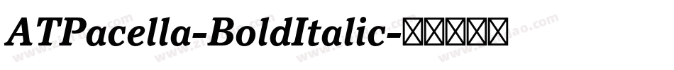 ATPacella-BoldItalic字体转换