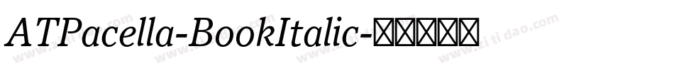 ATPacella-BookItalic字体转换