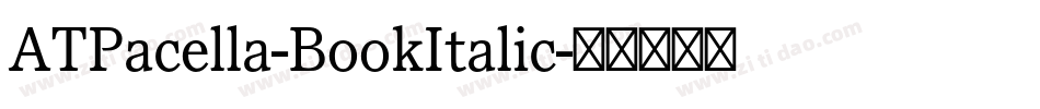 ATPacella-BookItalic字体转换