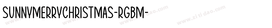 SunnyMerryChristmas-RGBM字体转换