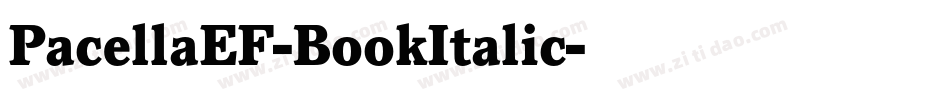 PacellaEF-BookItalic字体转换