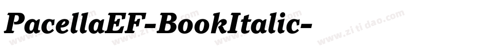 PacellaEF-BookItalic字体转换