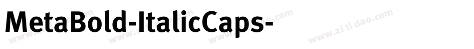 MetaBold-ItalicCaps字体转换