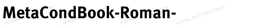 MetaCondBook-Roman字体转换