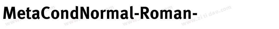 MetaCondNormal-Roman字体转换