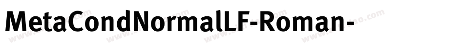 MetaCondNormalLF-Roman字体转换