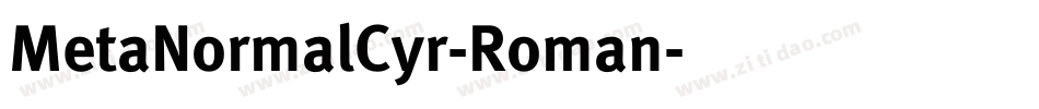 MetaNormalCyr-Roman字体转换