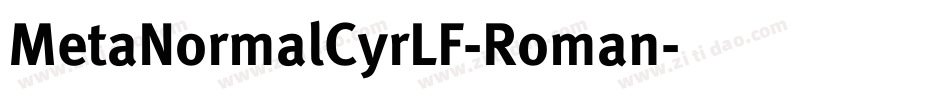 MetaNormalCyrLF-Roman字体转换