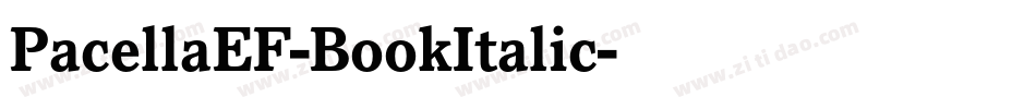 PacellaEF-BookItalic字体转换