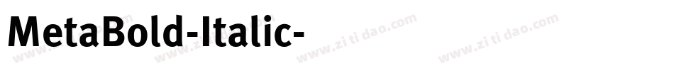 MetaBold-Italic字体转换