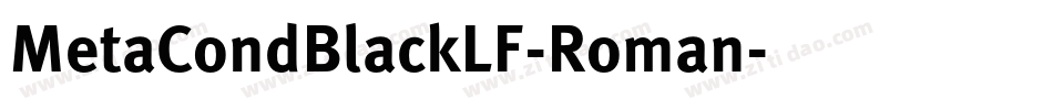 MetaCondBlackLF-Roman字体转换