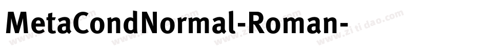 MetaCondNormal-Roman字体转换