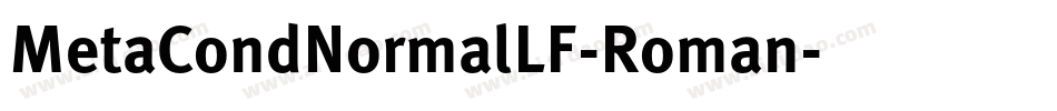 MetaCondNormalLF-Roman字体转换