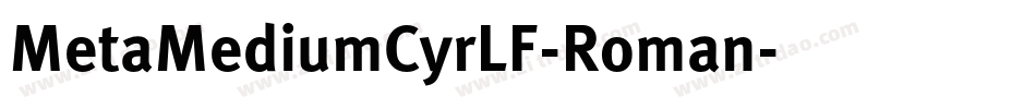 MetaMediumCyrLF-Roman字体转换