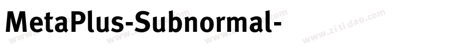 MetaPlus-Subnormal字体转换