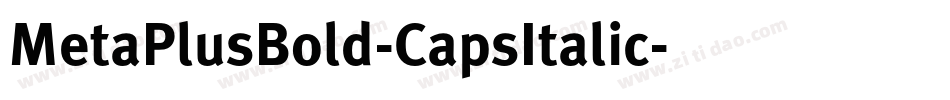 MetaPlusBold-CapsItalic字体转换