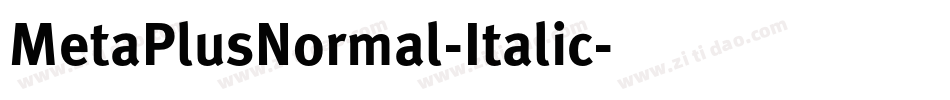 MetaPlusNormal-Italic字体转换