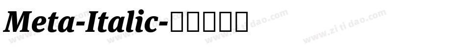 Meta-Italic字体转换