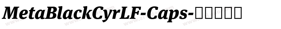 MetaBlackCyrLF-Caps字体转换