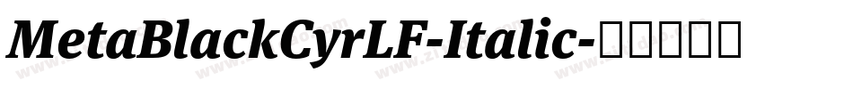 MetaBlackCyrLF-Italic字体转换