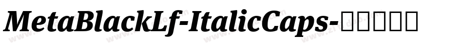 MetaBlackLf-ItalicCaps字体转换