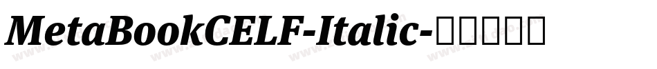 MetaBookCELF-Italic字体转换