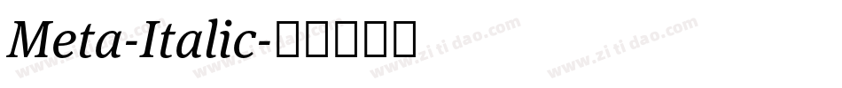 Meta-Italic字体转换